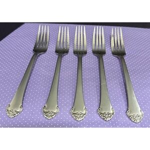 Oneida Princeton Dinner Forks Fork 18/10 Stainless Steel Set Of 5 Flatware VTG